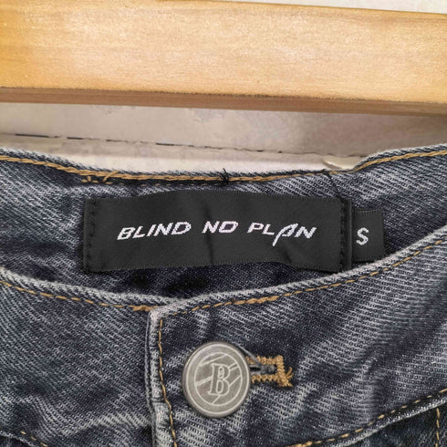 BLIND NO PLAN Y2K マルチジップ ウォッシュドデニムパンツ メンズ  S